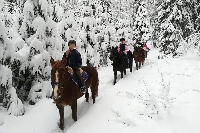 winter riding in finland
